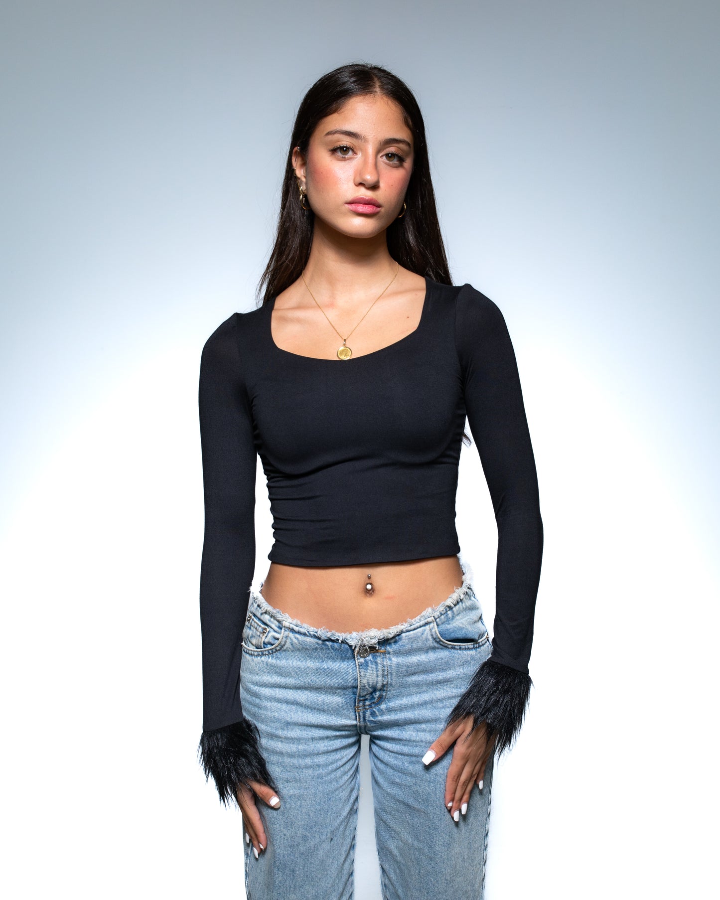 Cher Top -Black