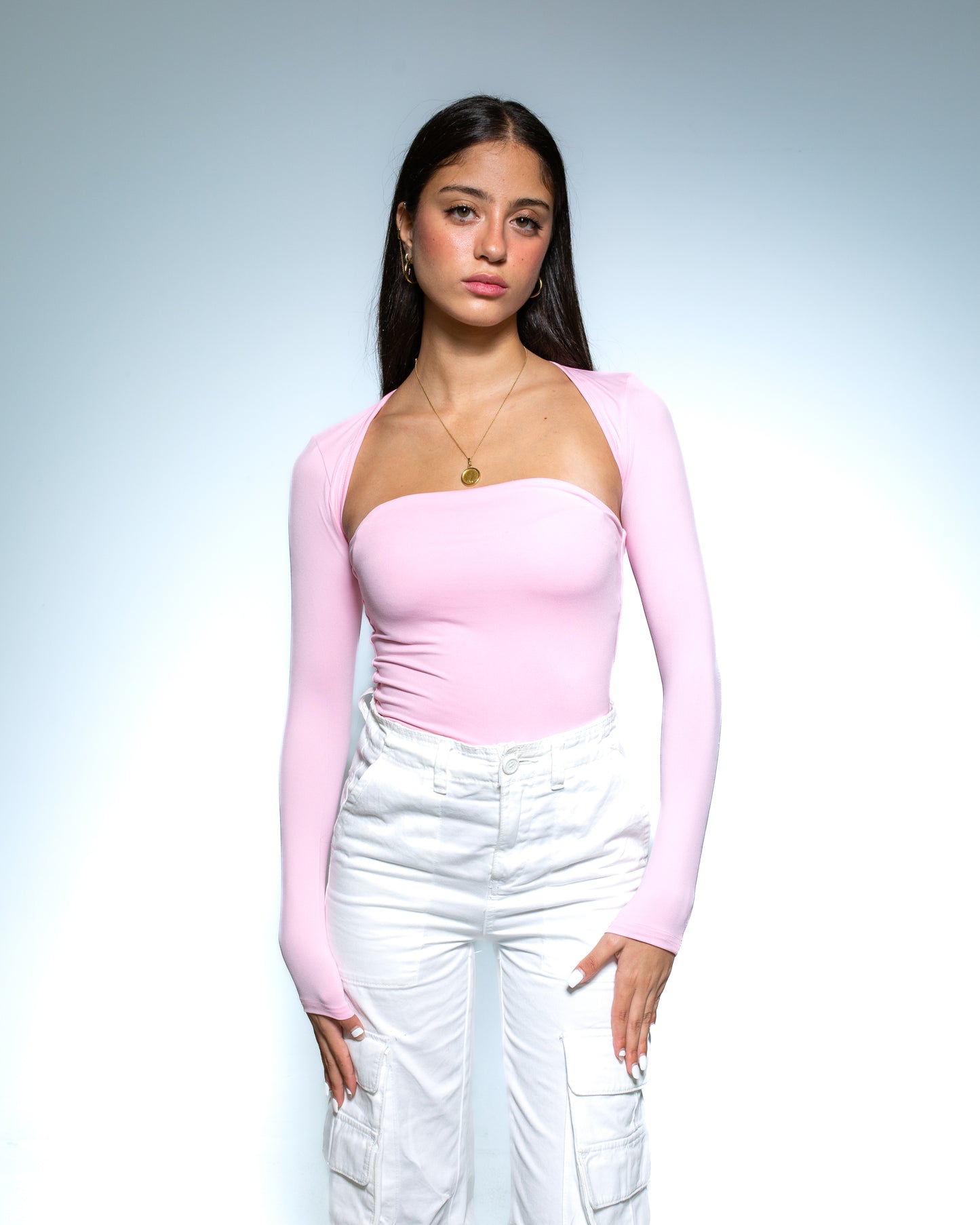 Long sleeve Suzie Top -Pink