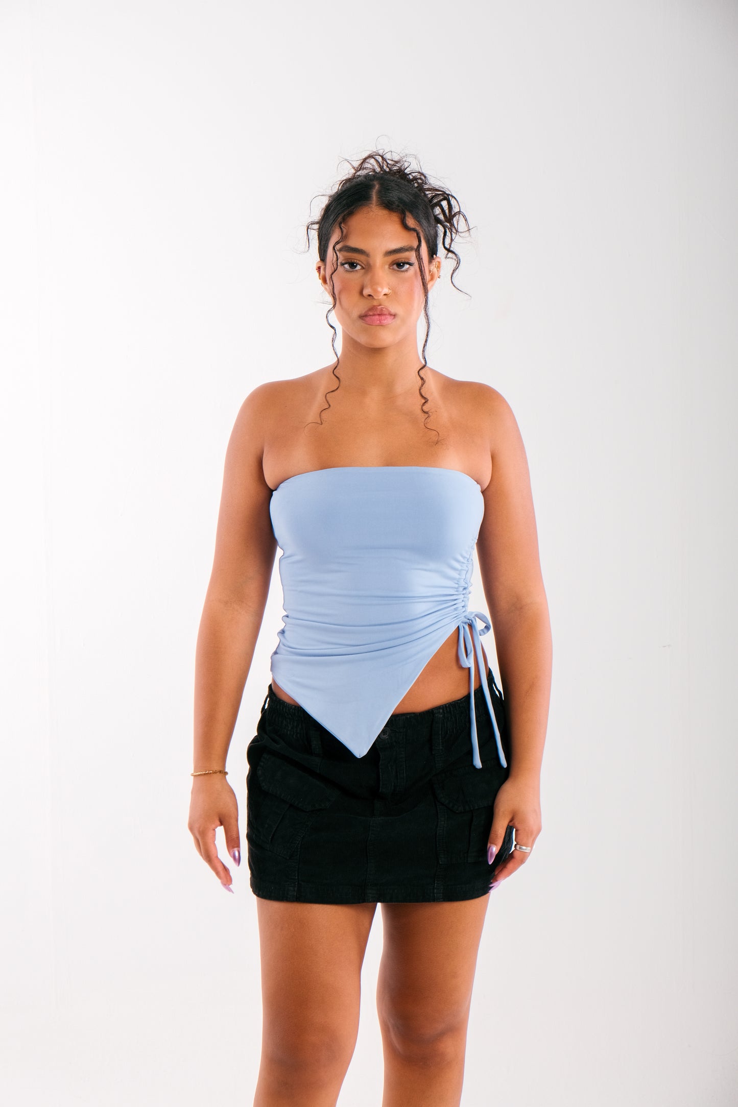 Mia Top -Pastel Blue