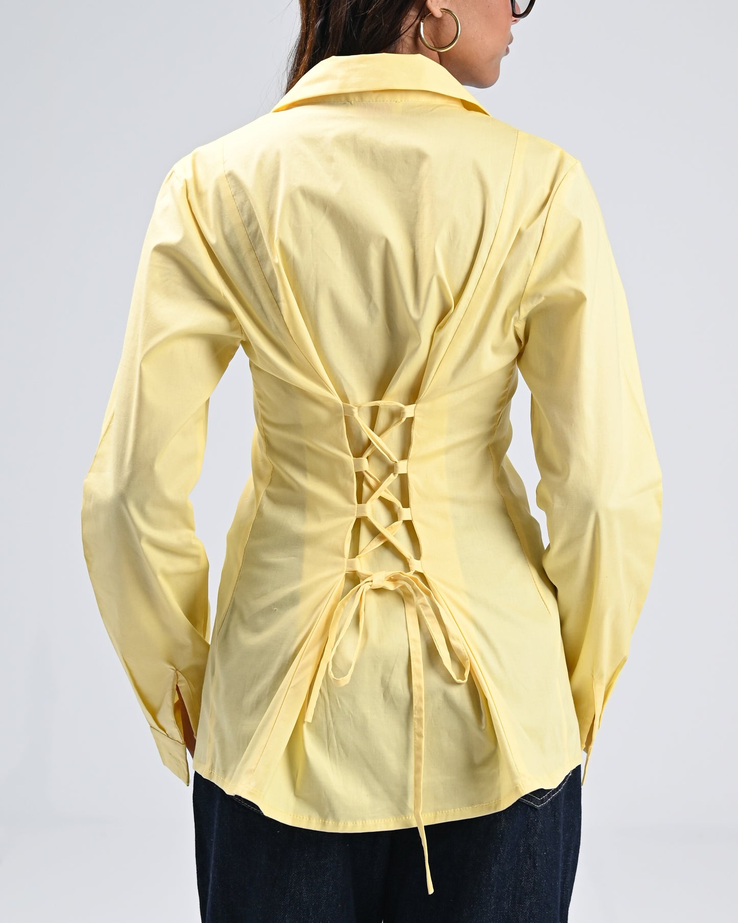 The Amélie Adjustable Chemise -Pastel yellow
