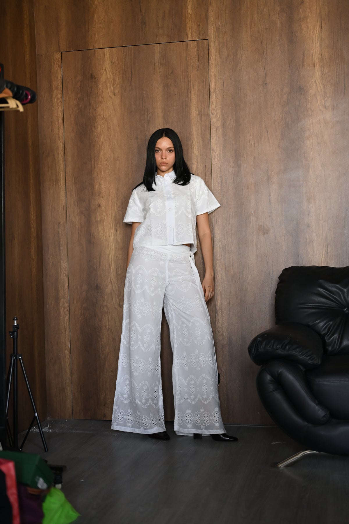 White Embroidery double layered set