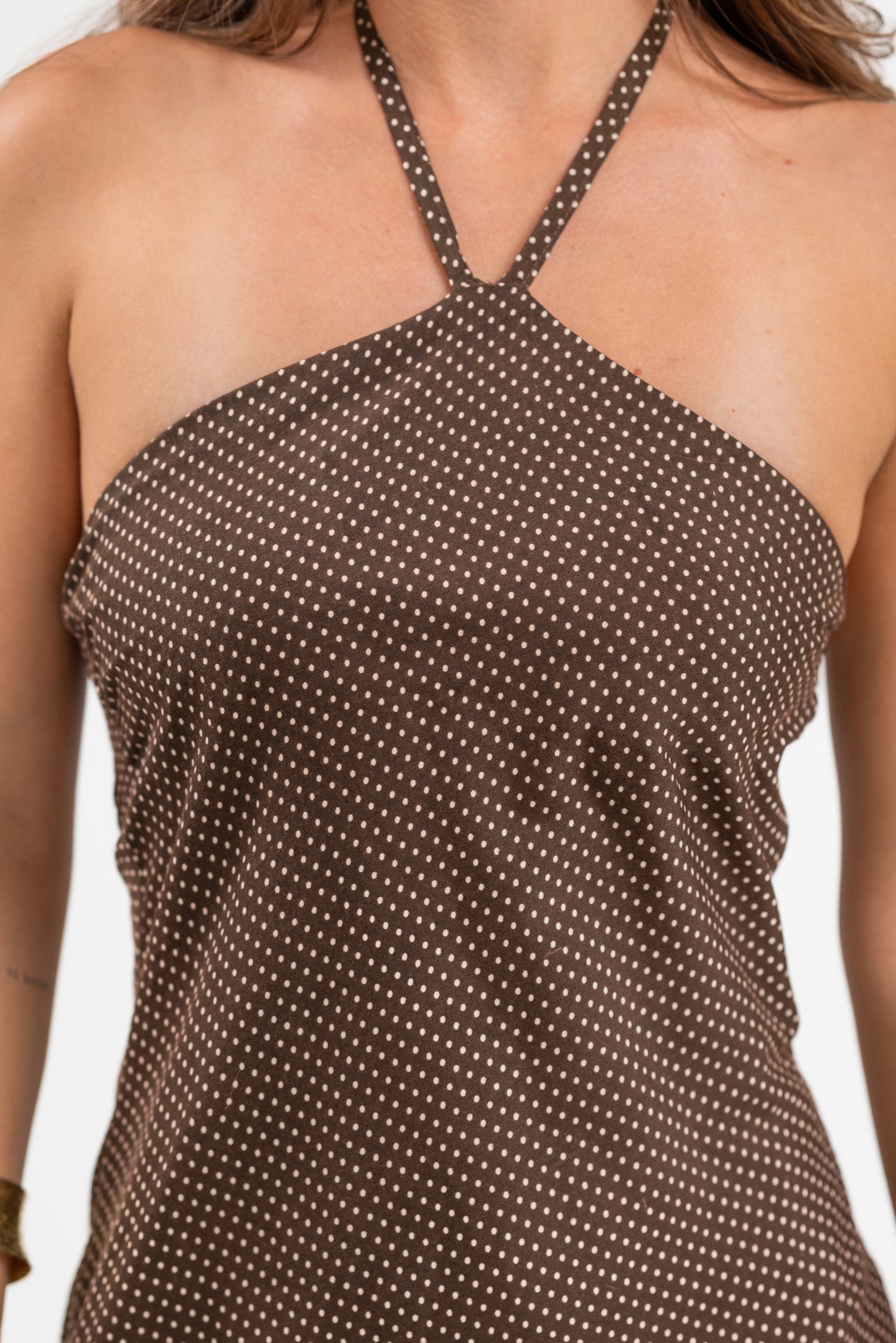 The Polka Dot Dress -Brown