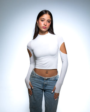 Cutout Top -White