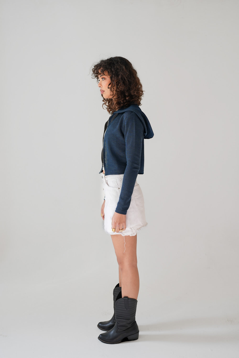 Knitted Jacket -Navy