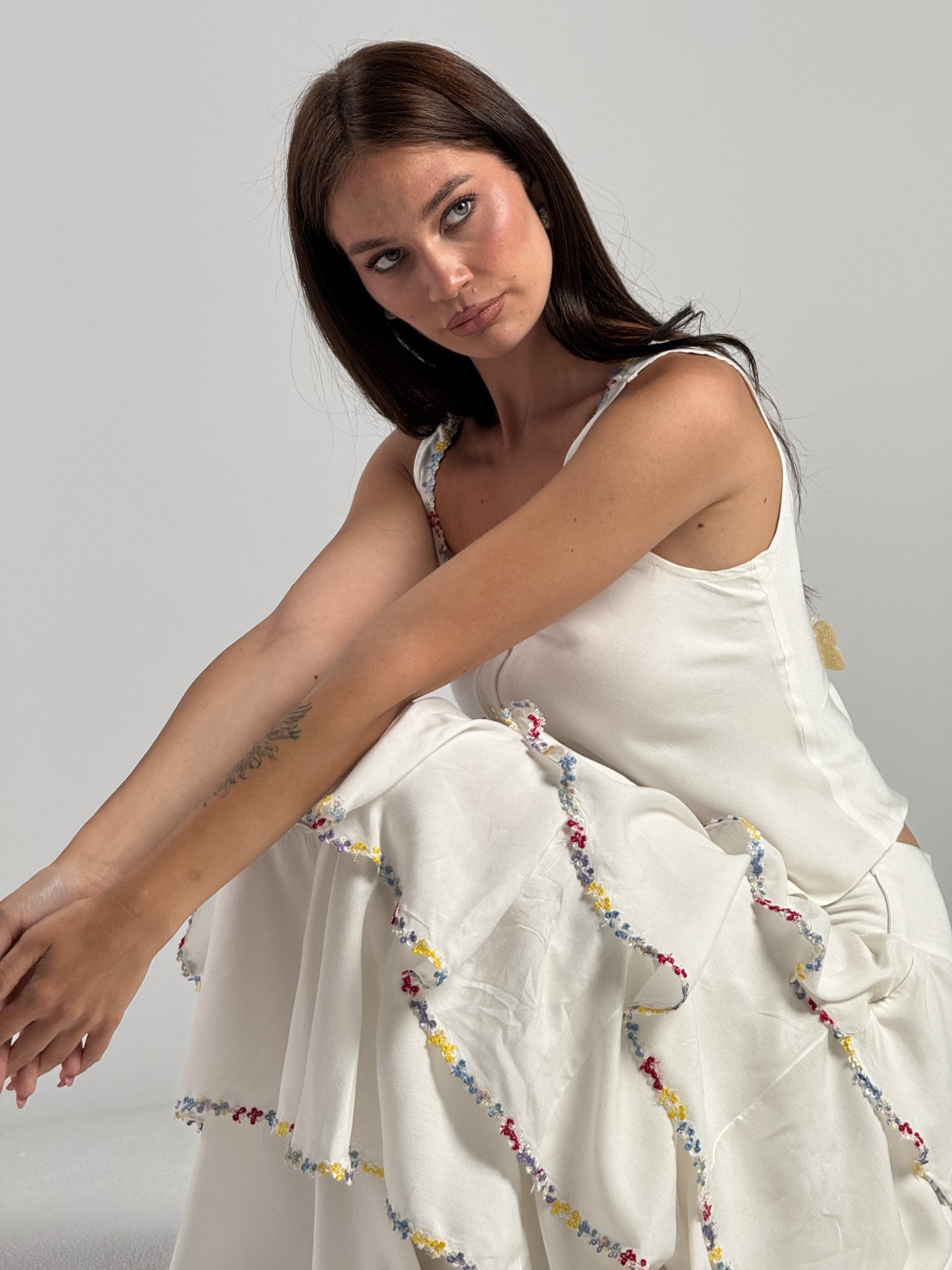 Flower Ruffle Skirt