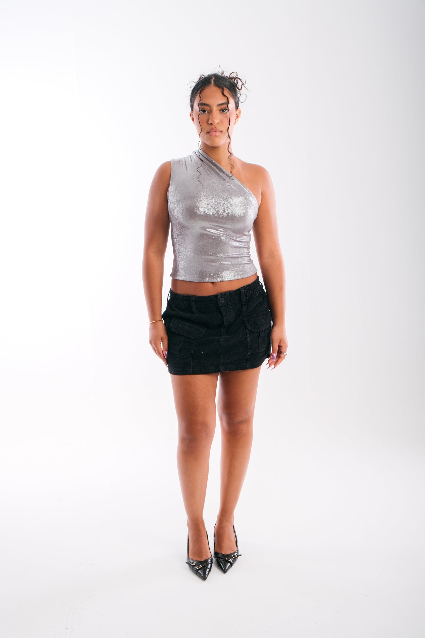 Femme Top -Silver Shimmer