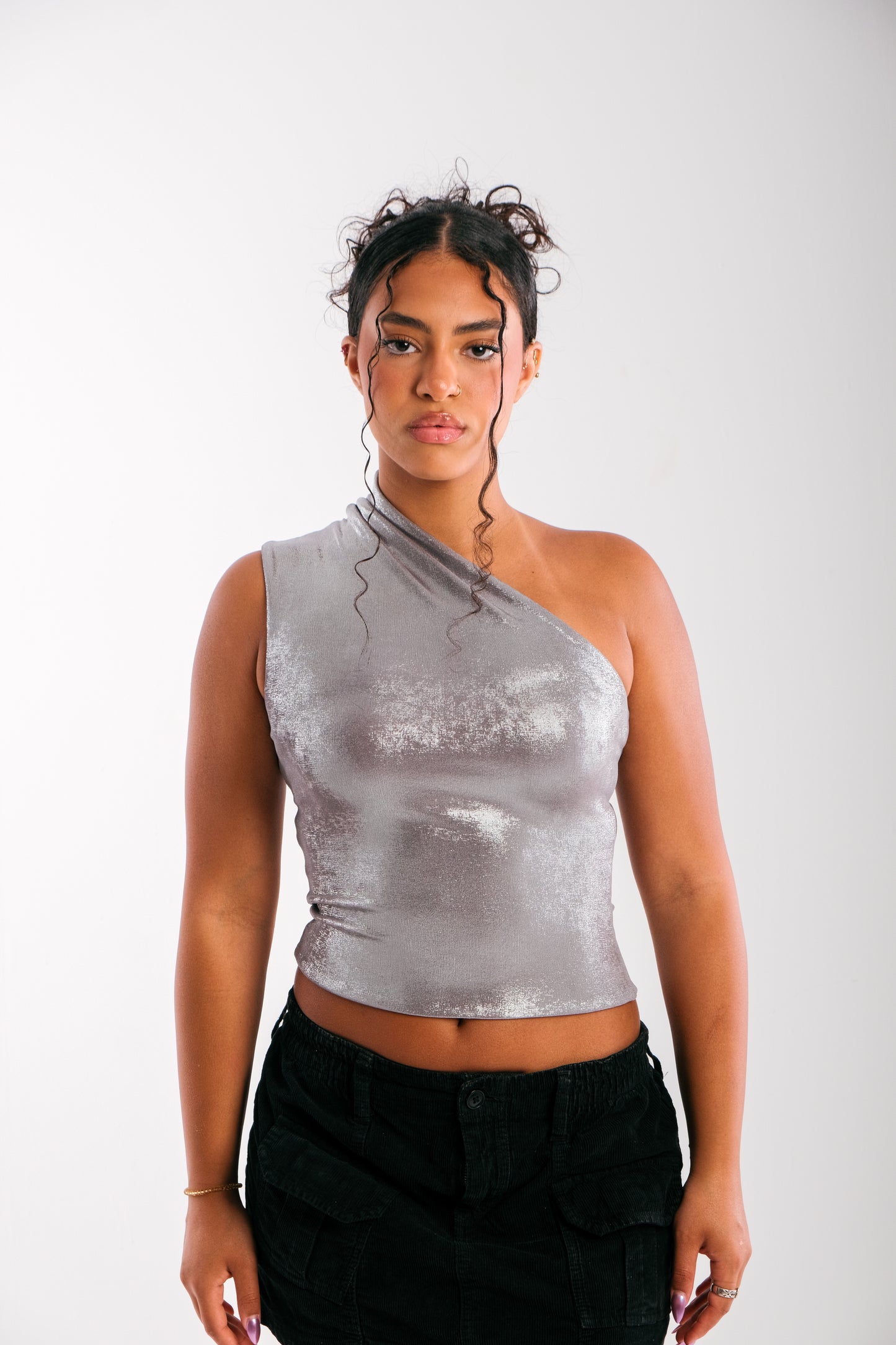 Femme Top -Silver Shimmer