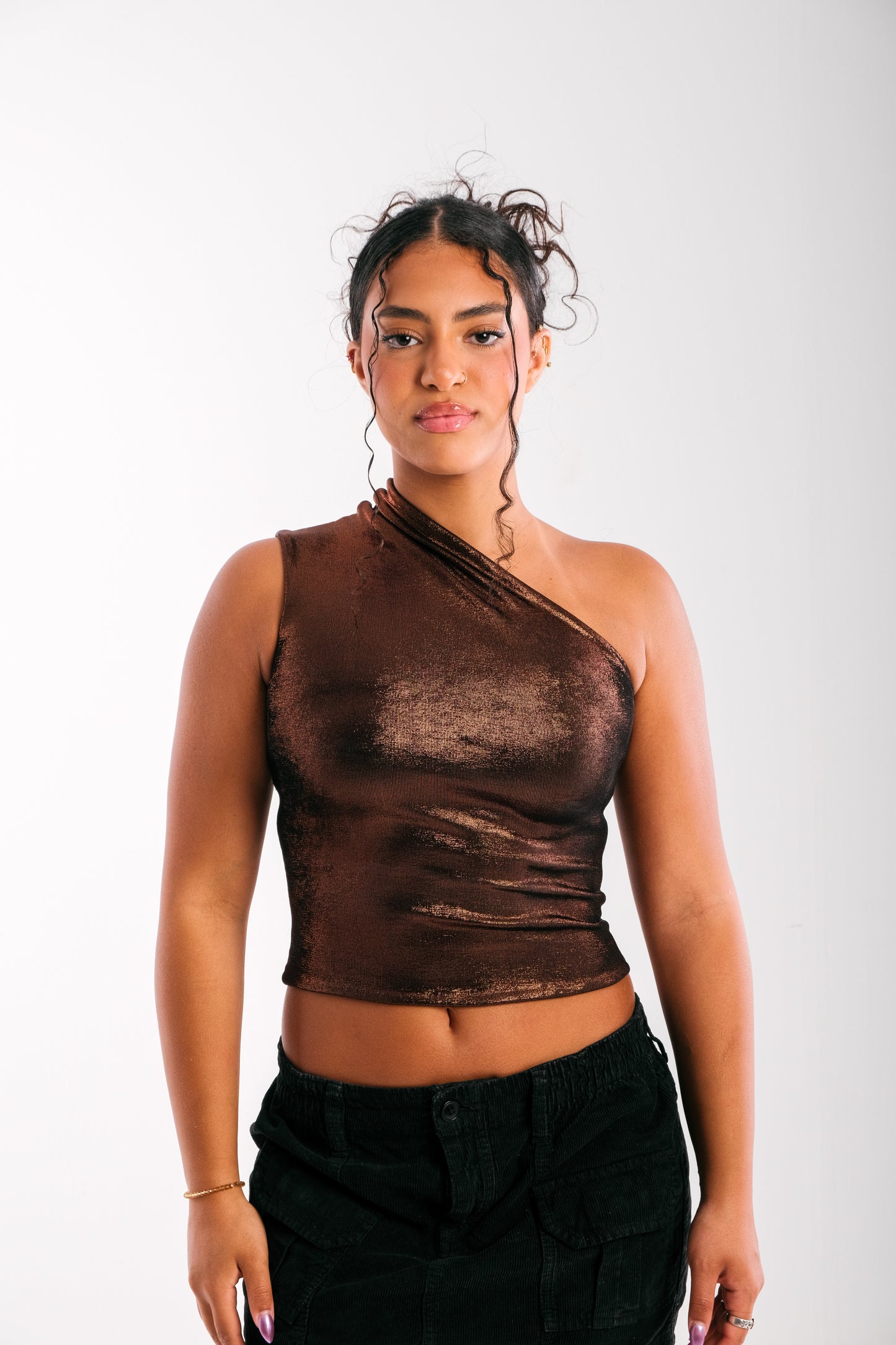 Femme Top -Brown Shimmer