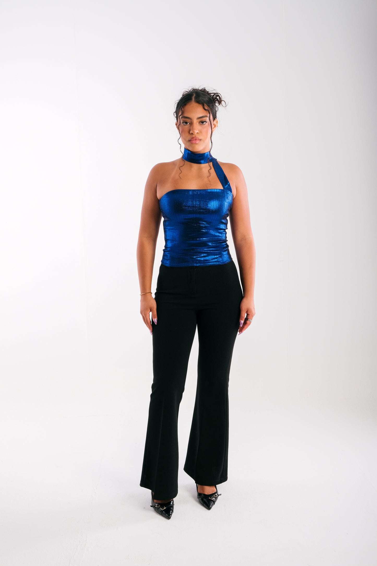 Siren Top -Shimmer Blue