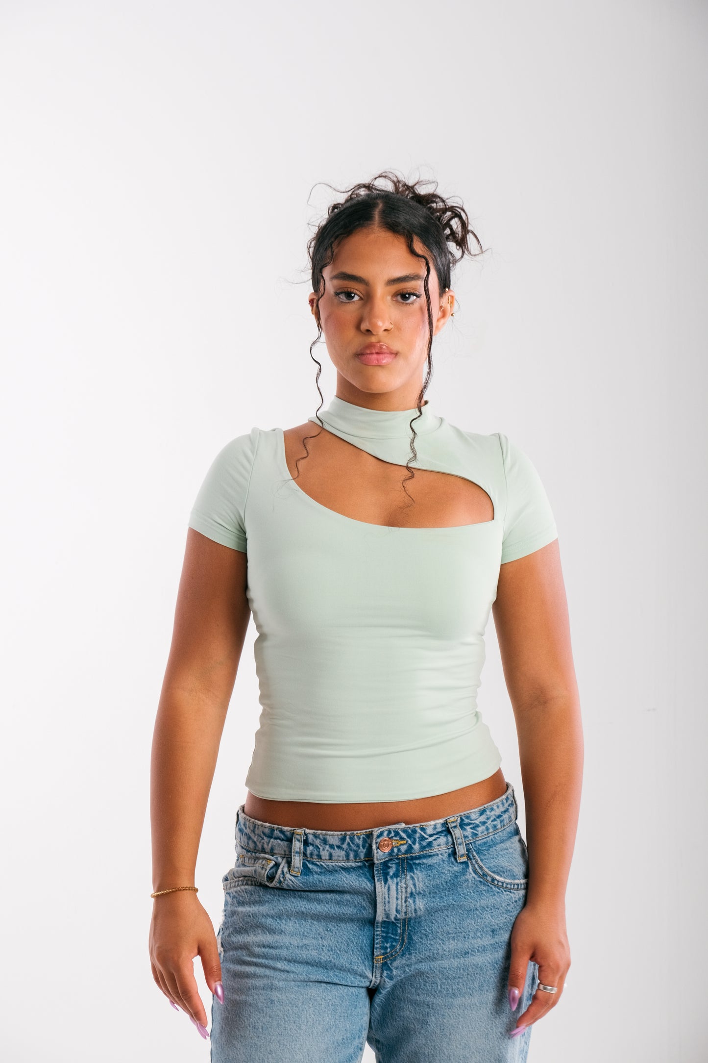 Aura Top -Pastel Green