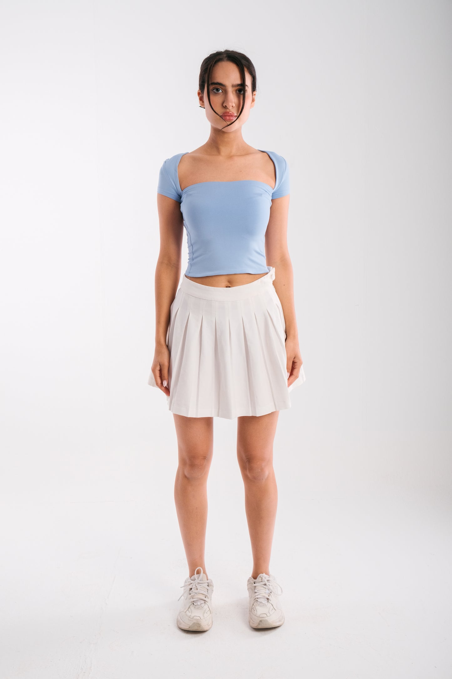 Two Sides Luna Top -Pastel Blue