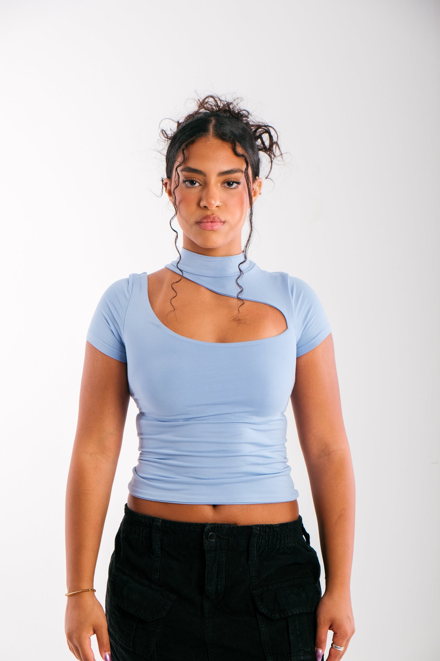 Aura Top -Powder Blue