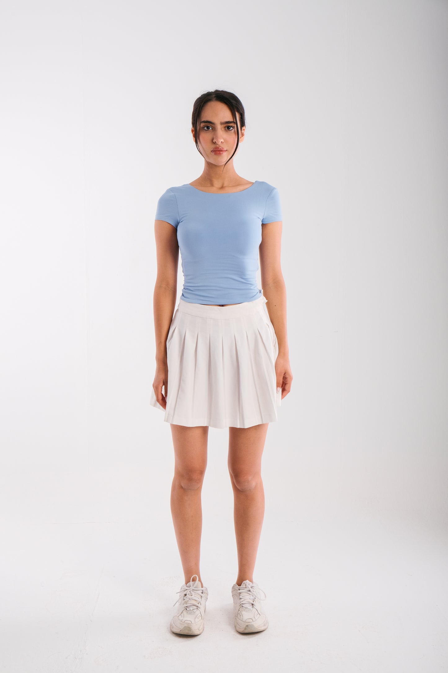 Two Sides Luna Top -Pastel Blue