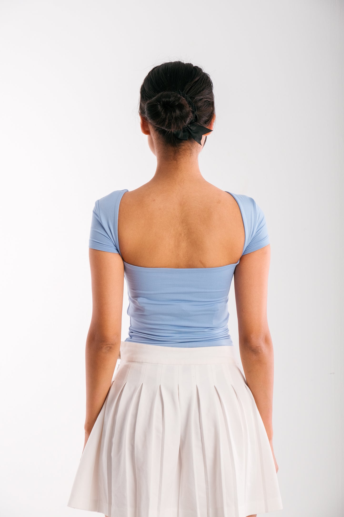 Two Sides Luna Top -Pastel Blue