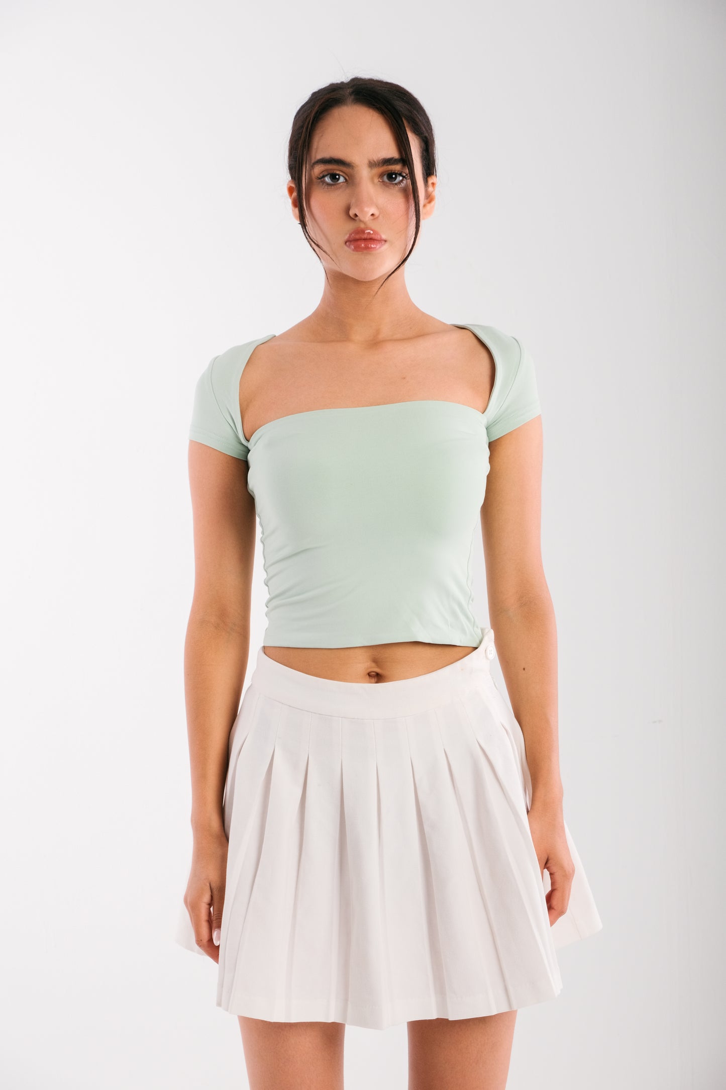 Two Sides Luna Top -Pastel Green