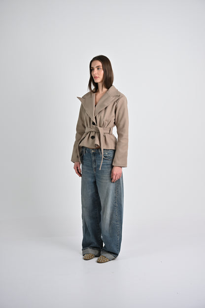 The Structured Jacket -Beige