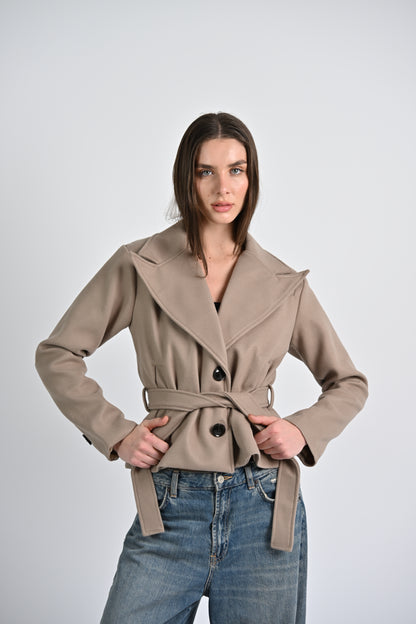 The Structured Jacket -Beige