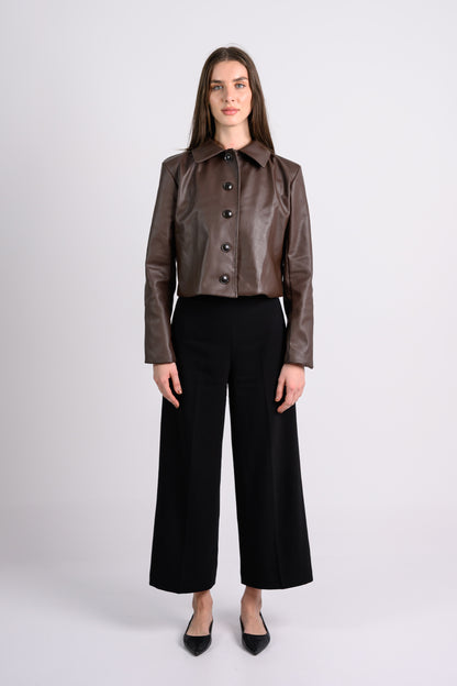 Leather Jacket -Dark Brown