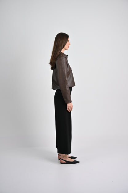 Leather Jacket -Dark Brown