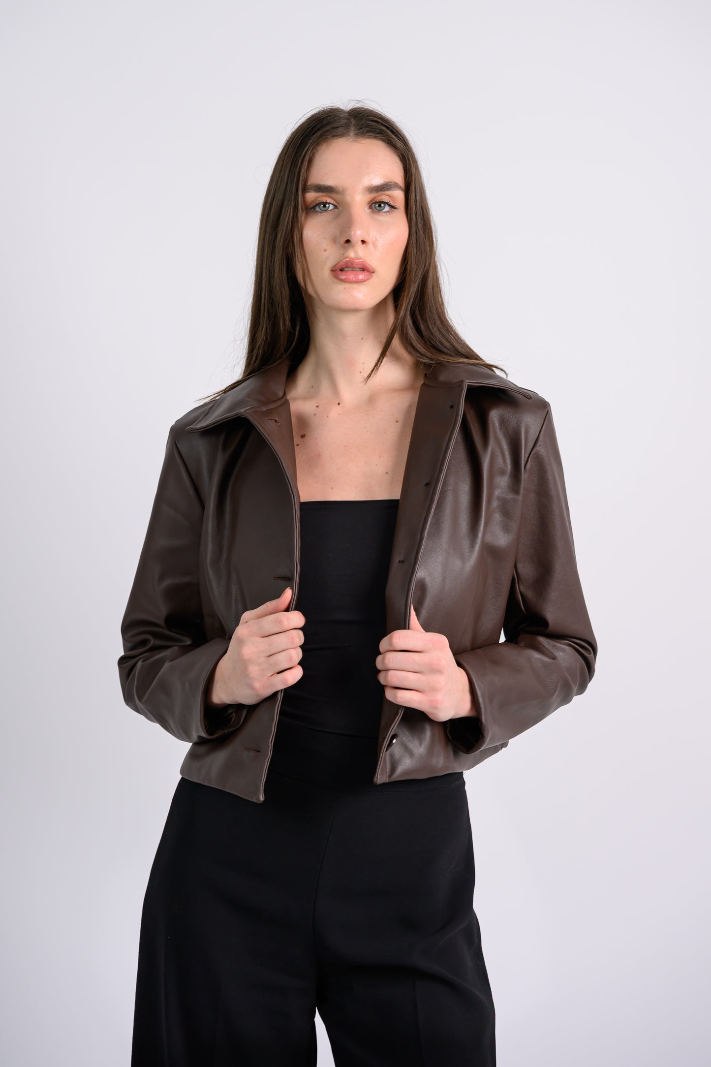 Leather Jacket -Dark Brown