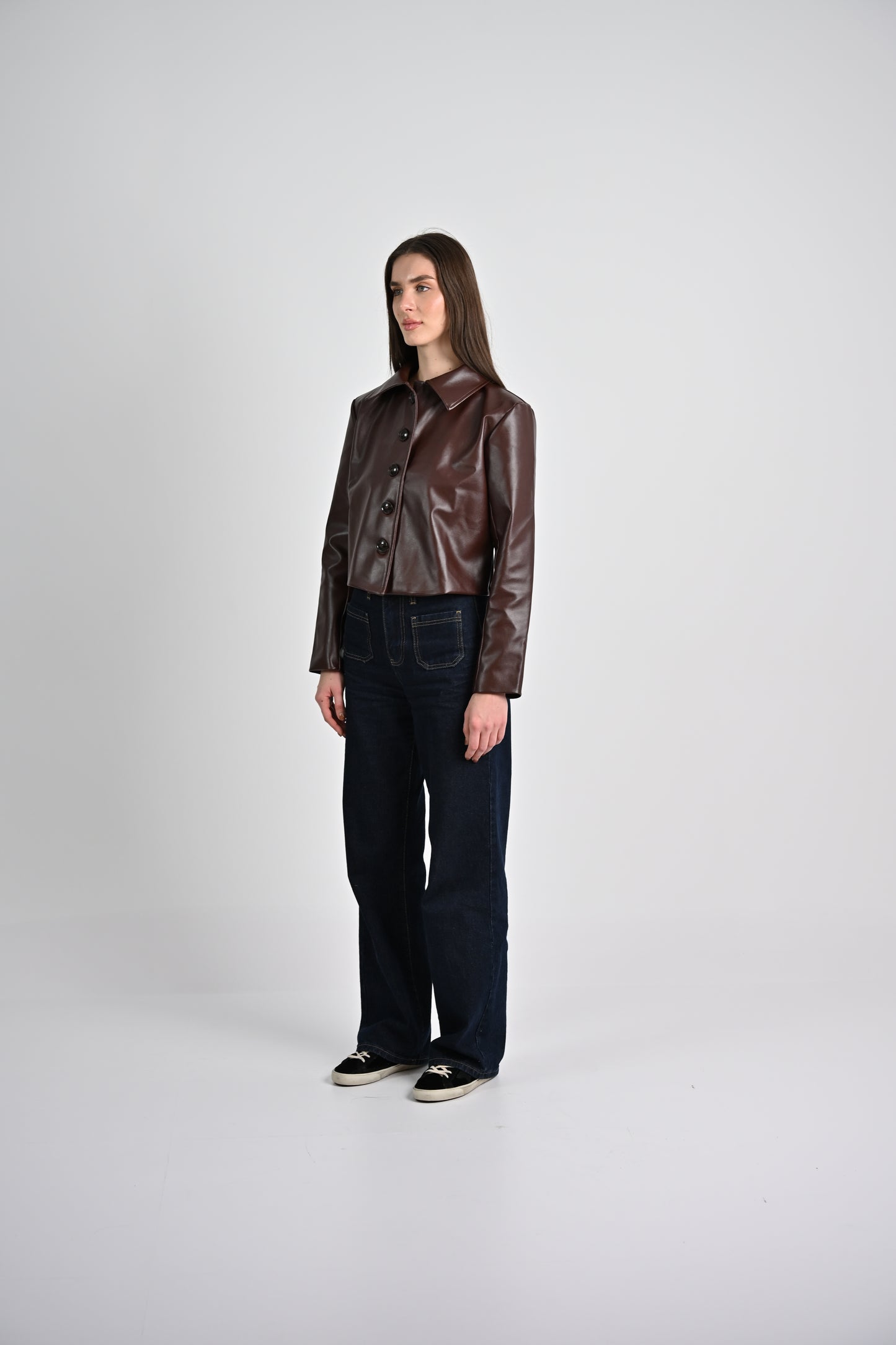Leather Jacket -Chocolate Brown