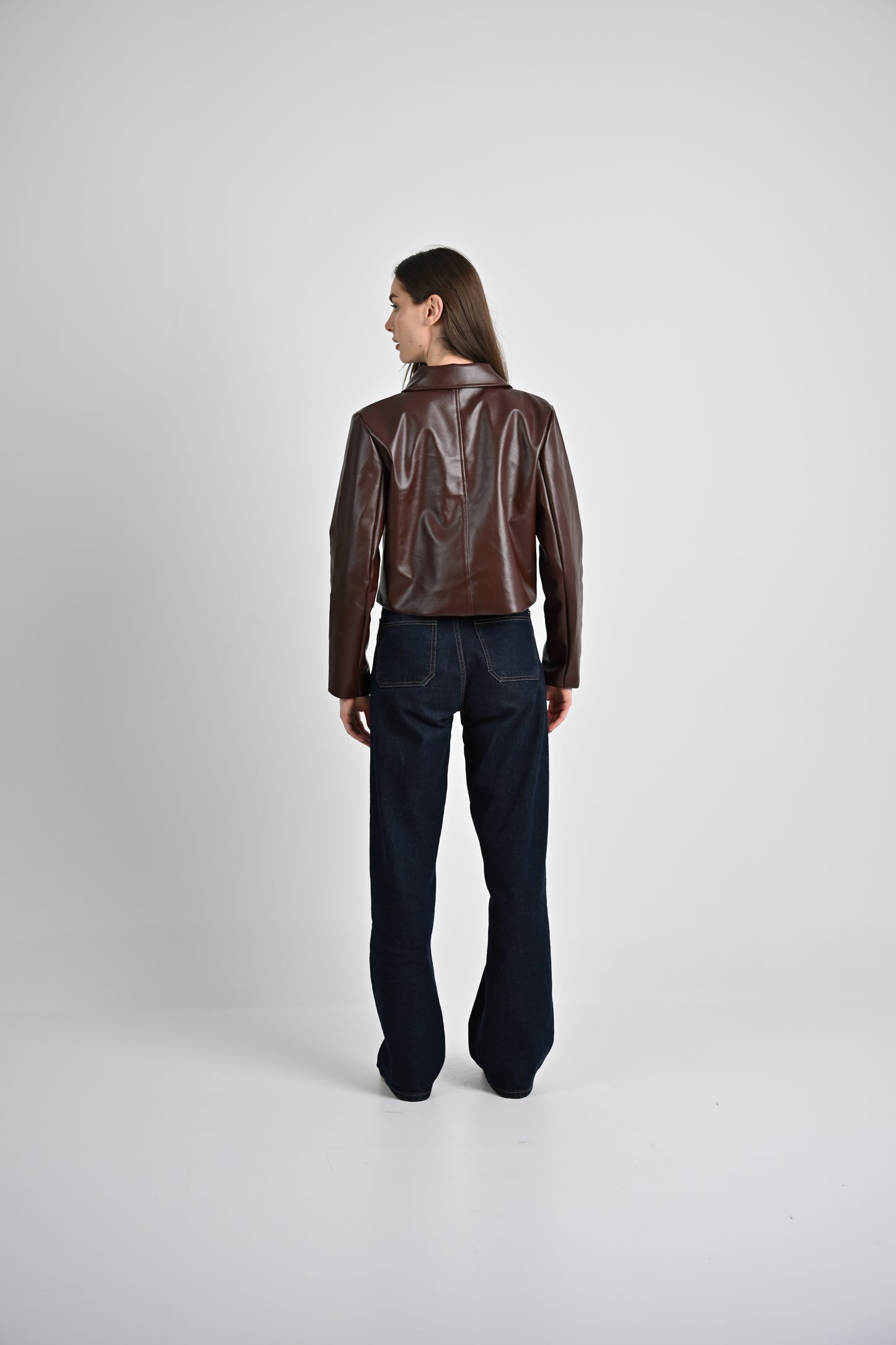 Leather Jacket -Chocolate Brown