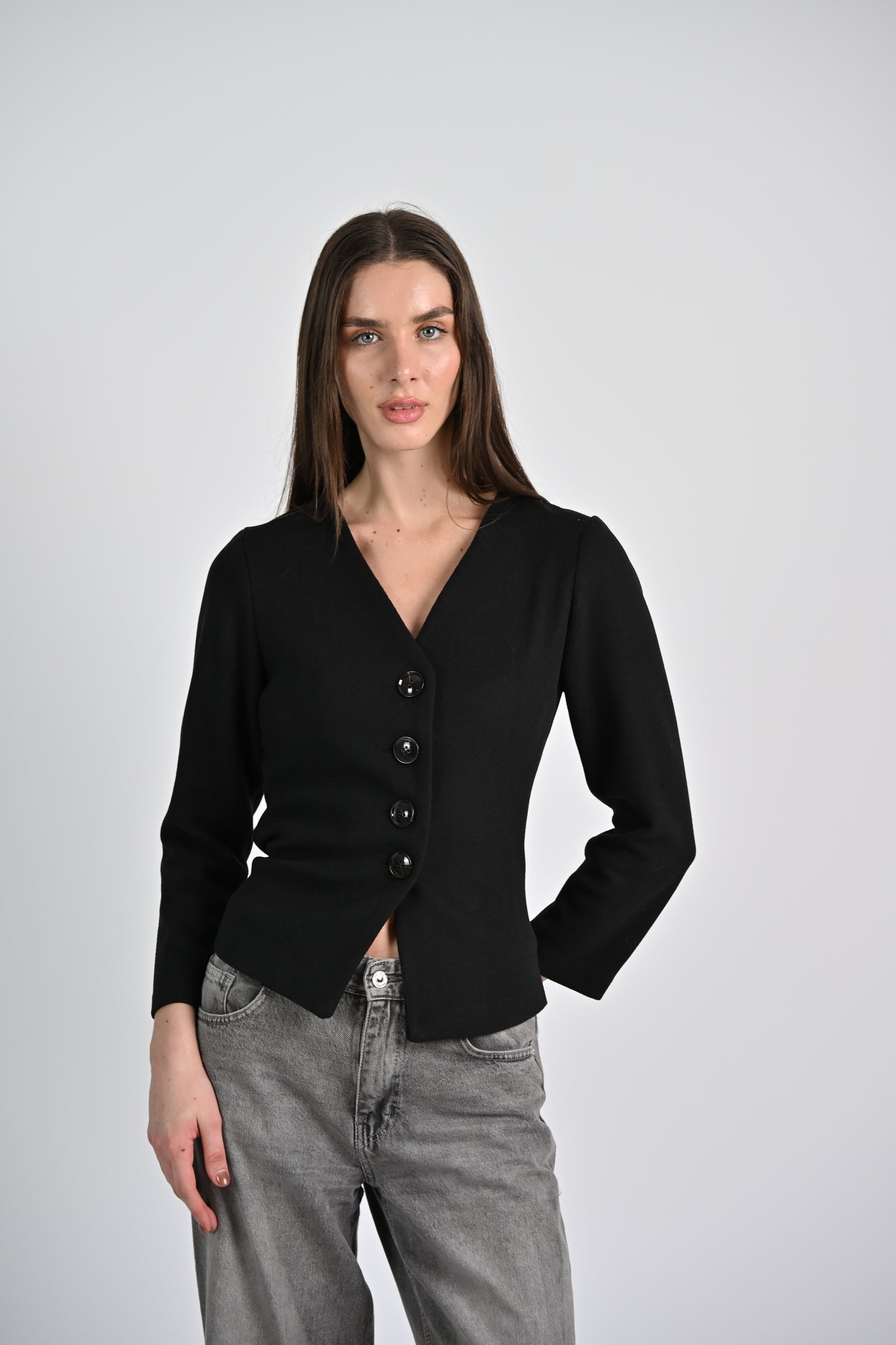 Sculpted Jacket-Black