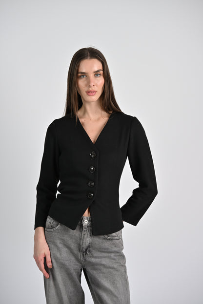 Sculpted Jacket-Black