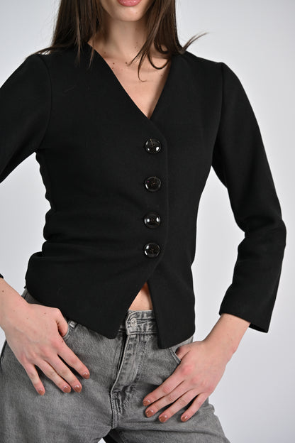 Sculpted Jacket-Black