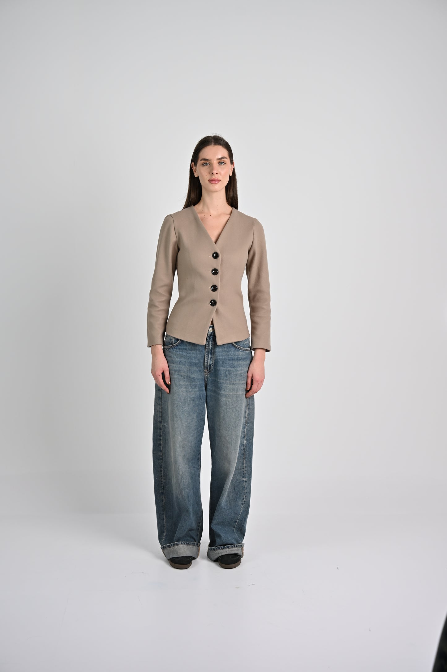 The Sculpted Jacket -Beige