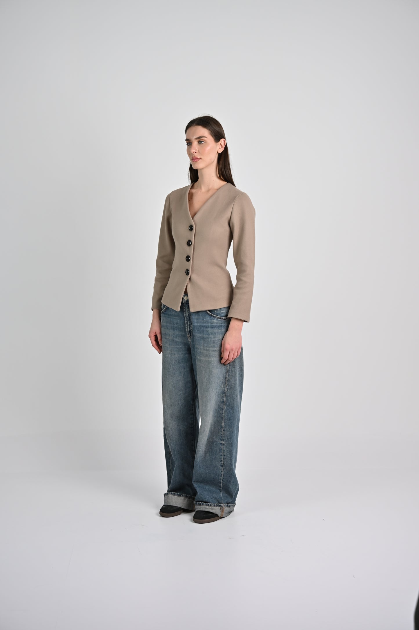 The Sculpted Jacket -Beige