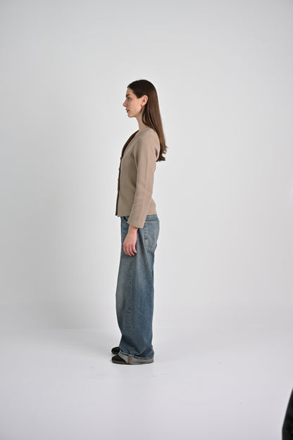 The Sculpted Jacket -Beige