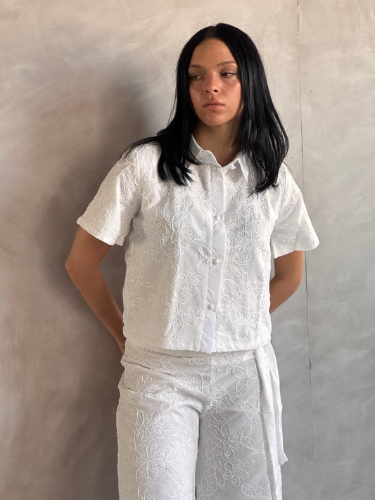 The Fleur Top -White