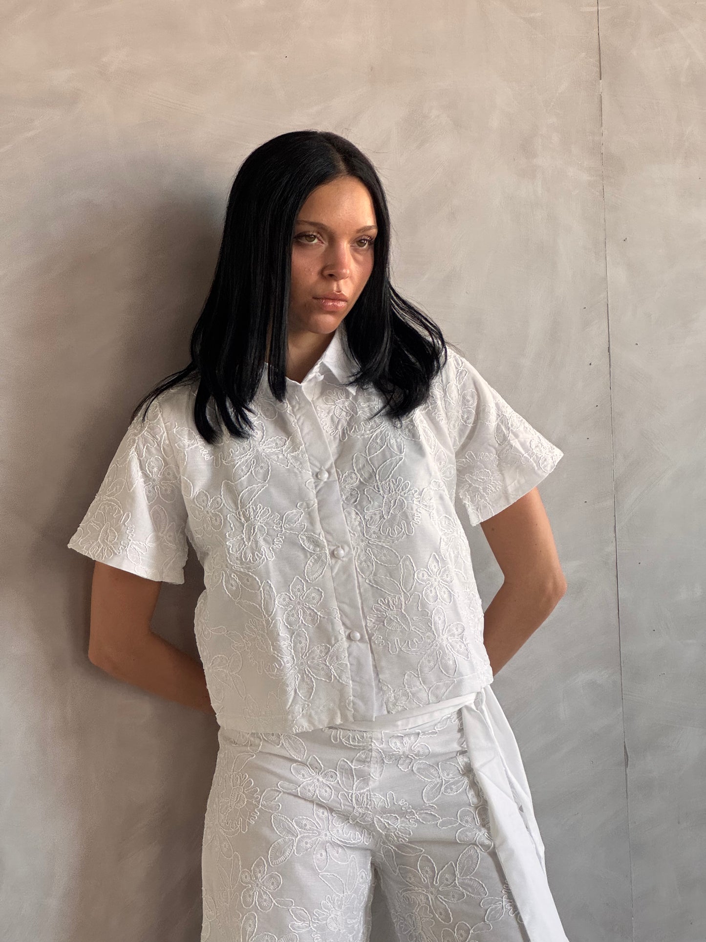 The Fleur Top -White