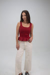 The Bubble Top -Dark Red
