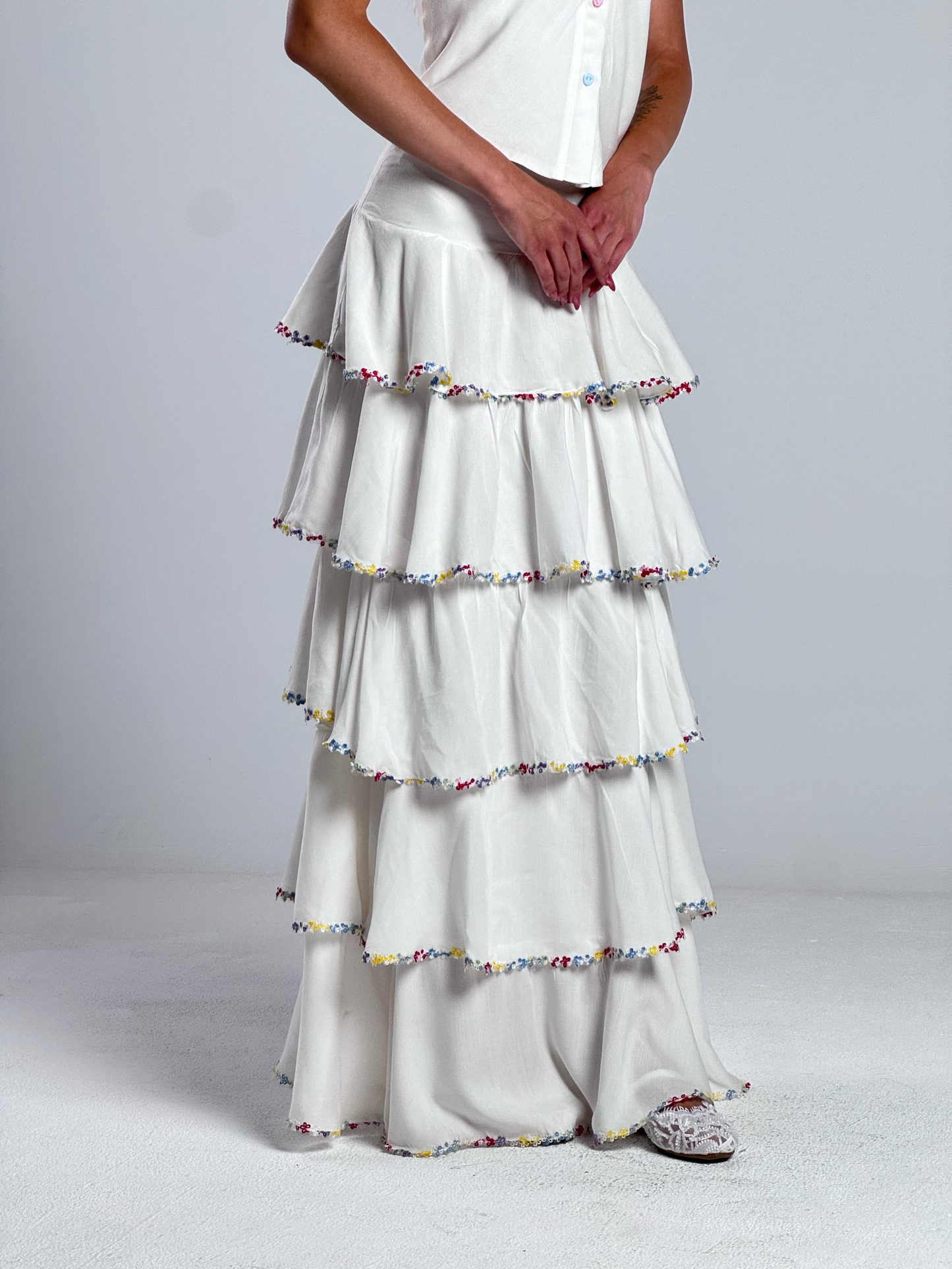Flower Ruffle Skirt