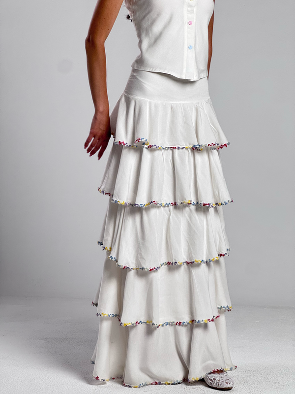 Flower Ruffle Skirt