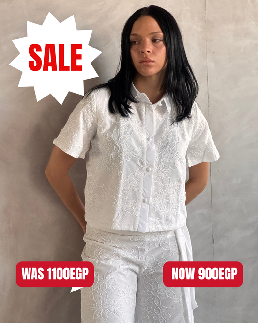 The Fleur Top -White